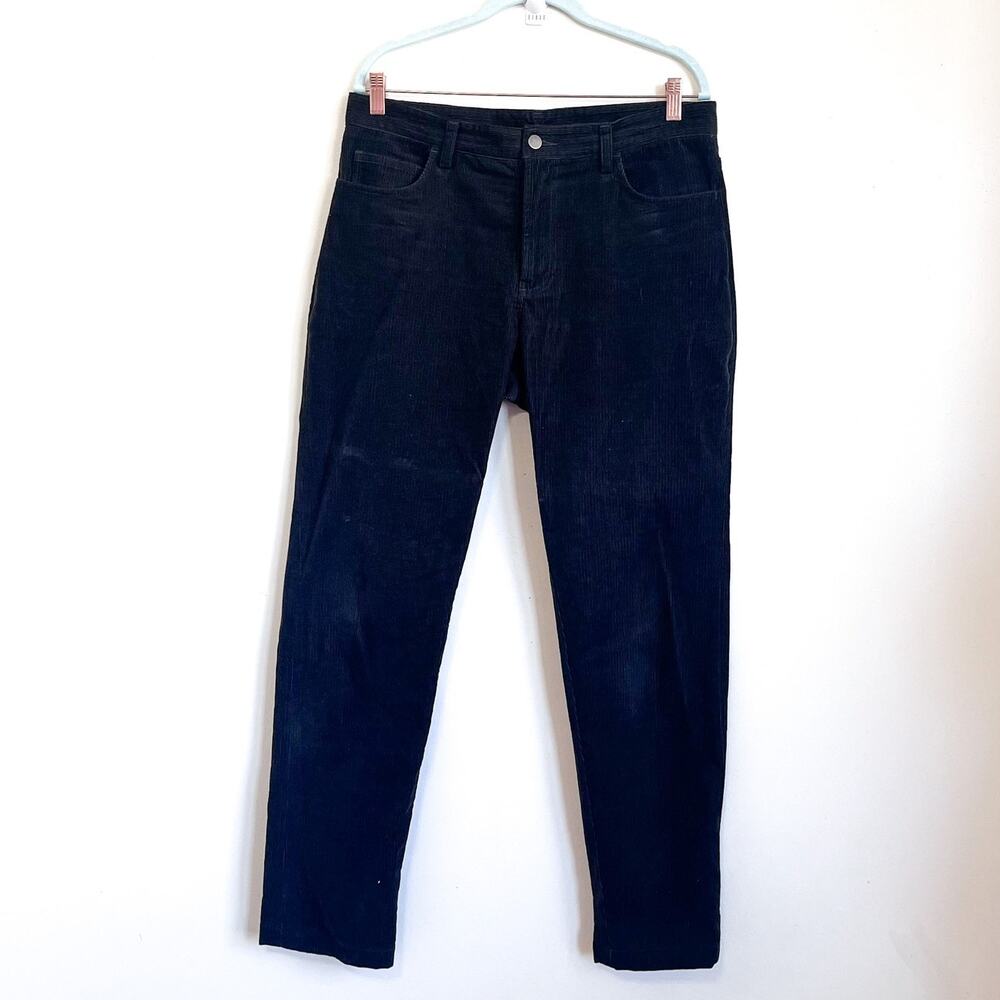 Men's Black Corduroy Pants - Classic Fit